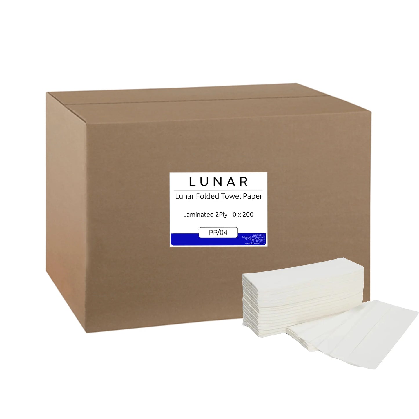 Lunar Folded Towel Paper Laminated 2Ply (10 x 200)