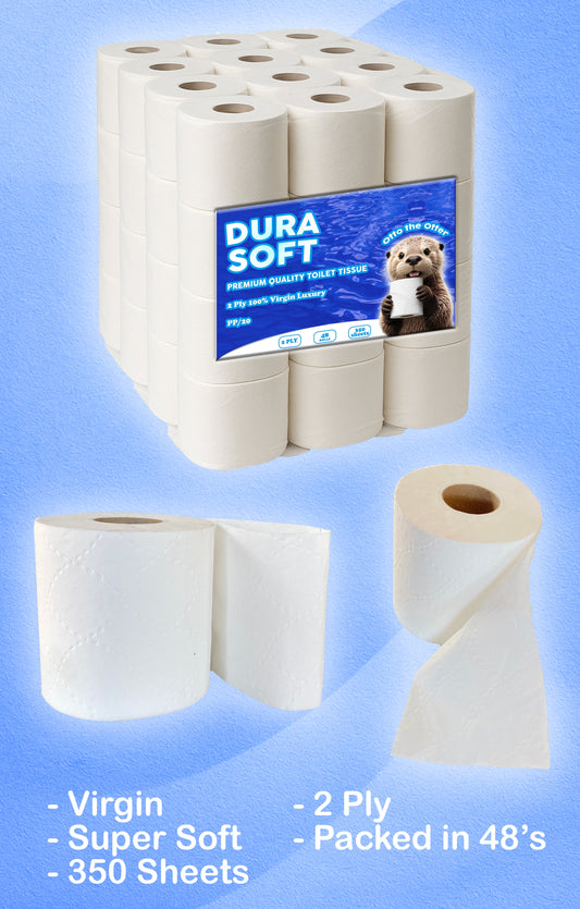 Durasoft 2Ply Toilet Paper 350 Sheet Virgin 48's