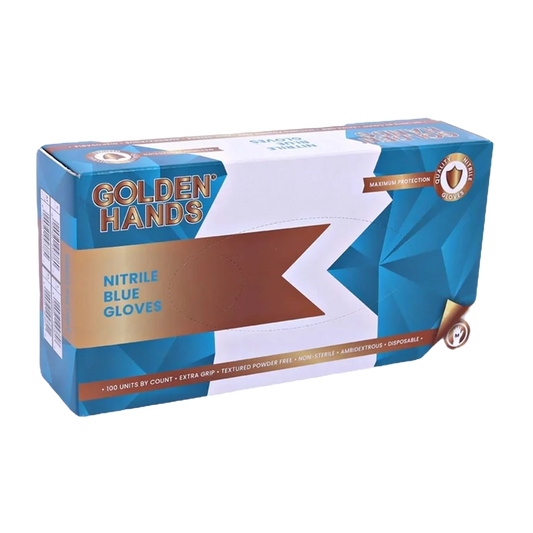 Blue Nitrile Gloves Powder Free (Box of 100)